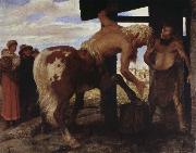 Kentaur in the village smiths Arnold Bocklin